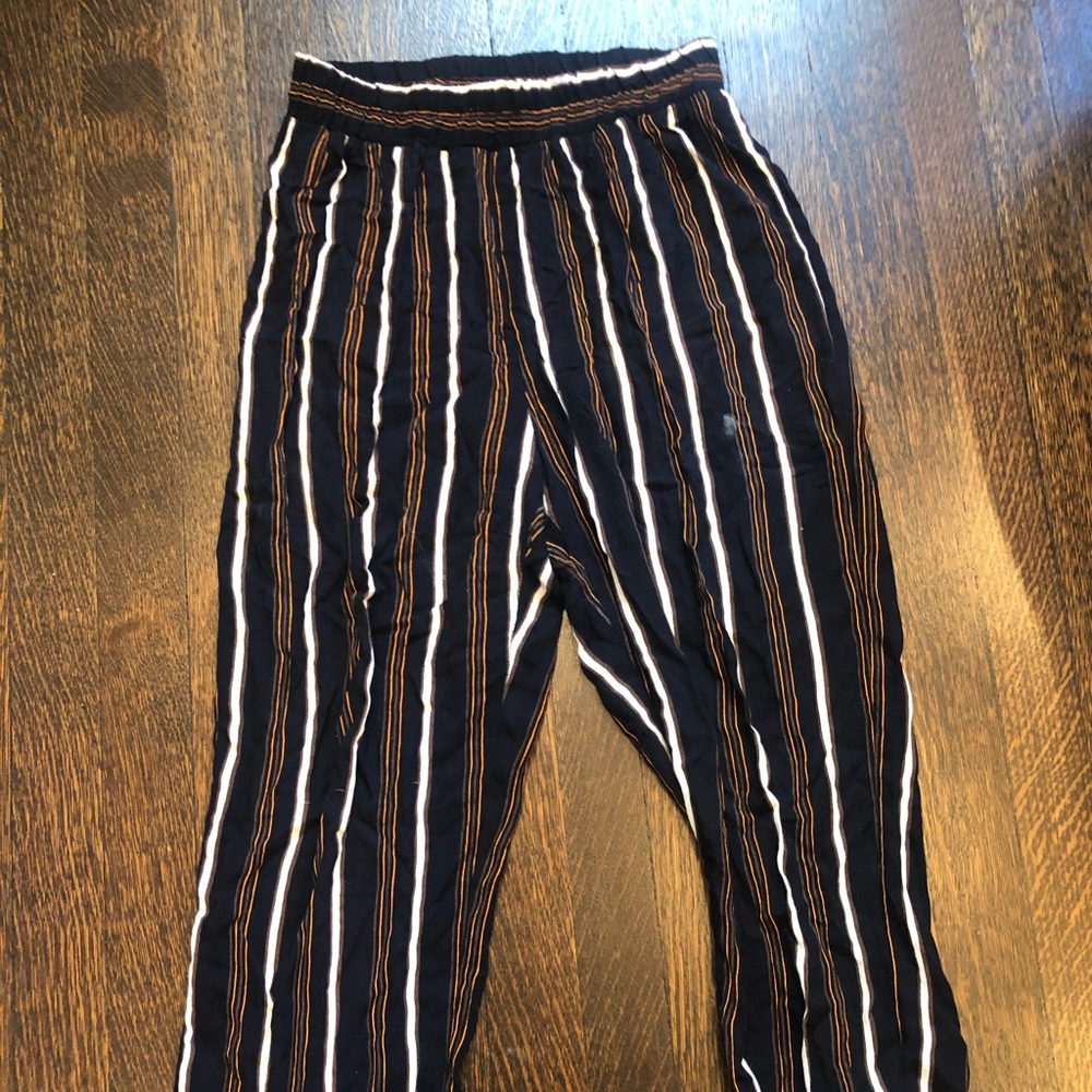 Striped flowy pants